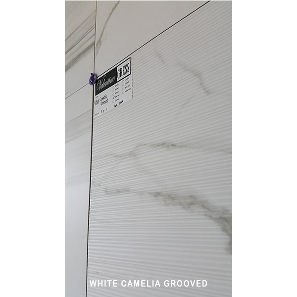 VALENTINO GRESS: Valentino Gress White Camelia Grooved 60x120 - small 4